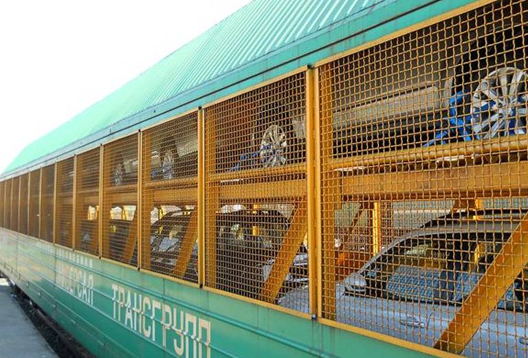 Стоимость транспортировки жд сеткой машины из Краснодара в Тюмень